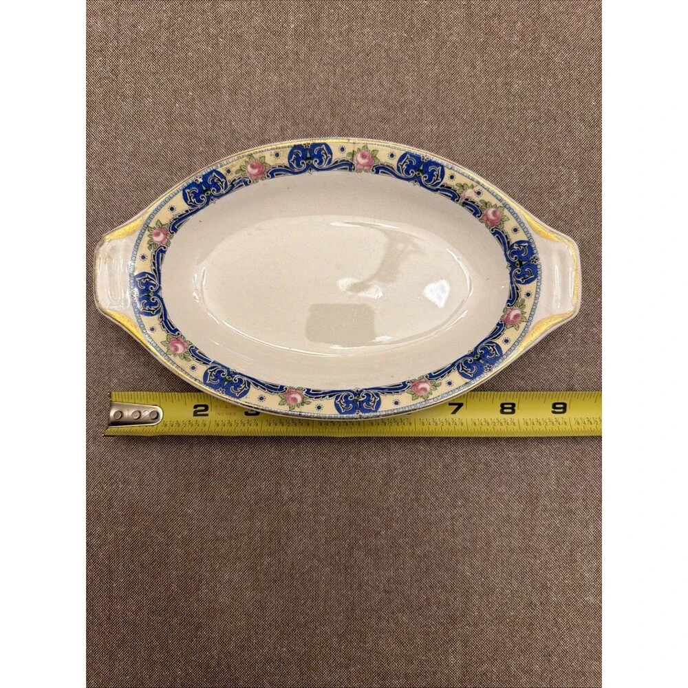 KNOWLES TAYLOR KNOWLES ANTIQUE KT&K S--V CHINA Platter 9” Rare 1912
